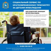 В Самарской области действует новый социальный сервис для семей с детьми-инвалидами 