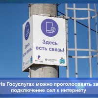 Стартует всероссийское голосование на портале Госуслуги за подключение малых населенных пунктов к мобильному интернету