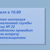  Межрайонная ИФНС России № 22 по Самарской области сообщает о проведении рабочей встречи с налогоплательщиками