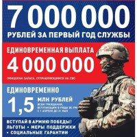  В Самарской области за первый год службы военные смогут получить до 7.000.000 рублей