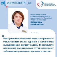 Врач-пульмонолог: "Бросить курить – лучшее, что вы можете сделать для здоровья своих легких"