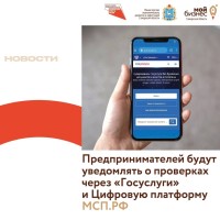 Предпринимателей будут уведомлять о проверках через «Госуслуги» и Цифровую платформу МСП.РФ