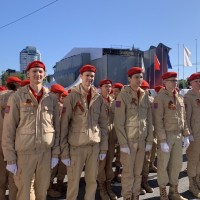 Юнармейцы школы №49 приняли участие в репетиции Парада Победы 