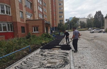  Приступили к укладке асфальтобетонного покрытия на тротуаре по адресу ул. Ново-Вокзальная, 155 #1