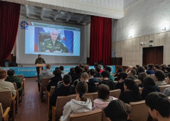 Интересная встреча студентов с представителем военного комиссариата Промышленного района прошла сегодня в Самарском техникуме авиационного и промышленного машиностроения имени Д. Козлова #3