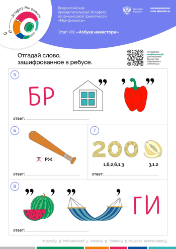 Всероссийская просветительская эстафета по финансовой грамотности «Мои финансы» #2