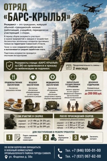 В Самарской области продолжается формирование отряда «БАРС-Крылья» #1