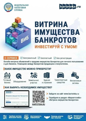 Запущен маркетплейс «Витрина имущества банкротов» (ВИБ)