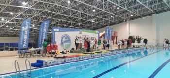  Учащиеся школы №154 Рулева Ульяна - Шулепова Юлия в номинации - произвольный дуэт стали золотыми призёрами Всероссийских соревнований по синхронному плаванию  #3